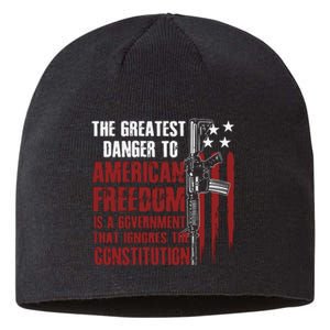 Gun Usa Flag American Freedom Funny Government Sustainable Beanie