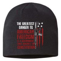 Gun Usa Flag American Freedom Funny Government Sustainable Beanie