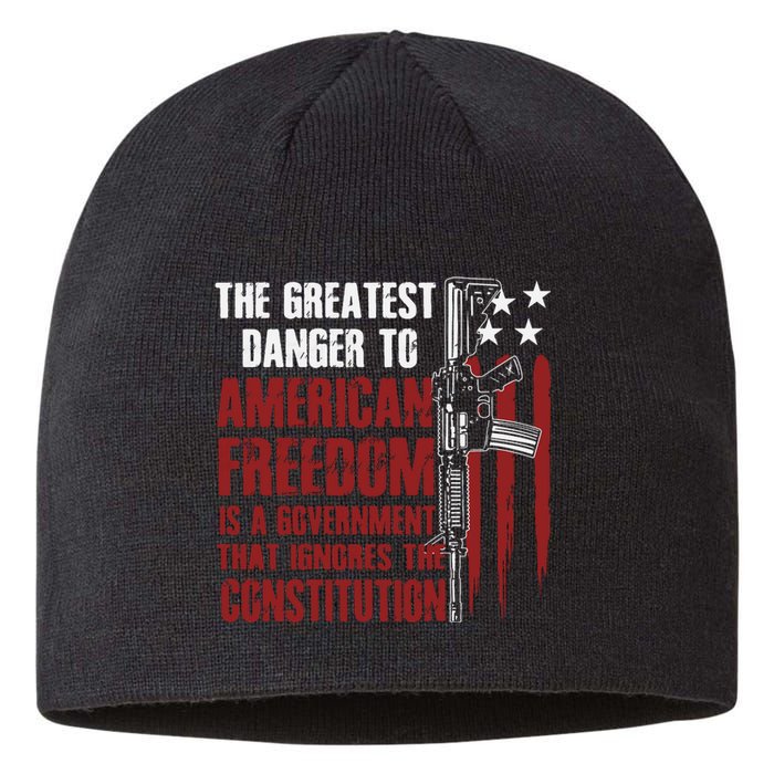 Gun Usa Flag American Freedom Funny Government Sustainable Beanie