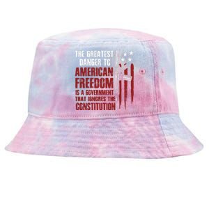 Gun Usa Flag American Freedom Funny Government Tie-Dyed Bucket Hat