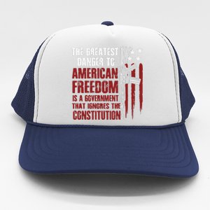 Gun Usa Flag American Freedom Funny Government Trucker Hat