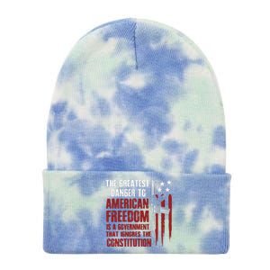 Gun Usa Flag American Freedom Funny Government Tie Dye 12in Knit Beanie