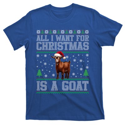 Goat Ugly Funny Christmas Snowflakes Tree Santa Hat Xmas Gift T-Shirt