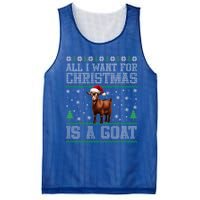 Goat Ugly Funny Christmas Snowflakes Tree Santa Hat Xmas Gift Mesh Reversible Basketball Jersey Tank