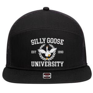 Goose University Funny 7 Panel Mesh Trucker Snapback Hat