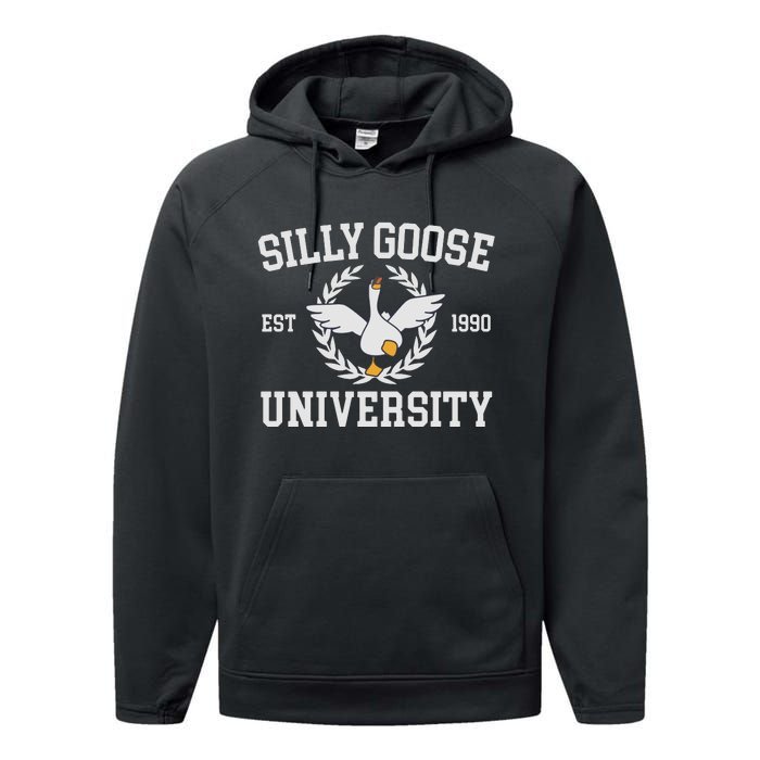 Goose University Funny Performance Fleece Hoodie