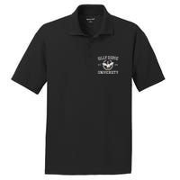 Goose University Funny PosiCharge RacerMesh Polo