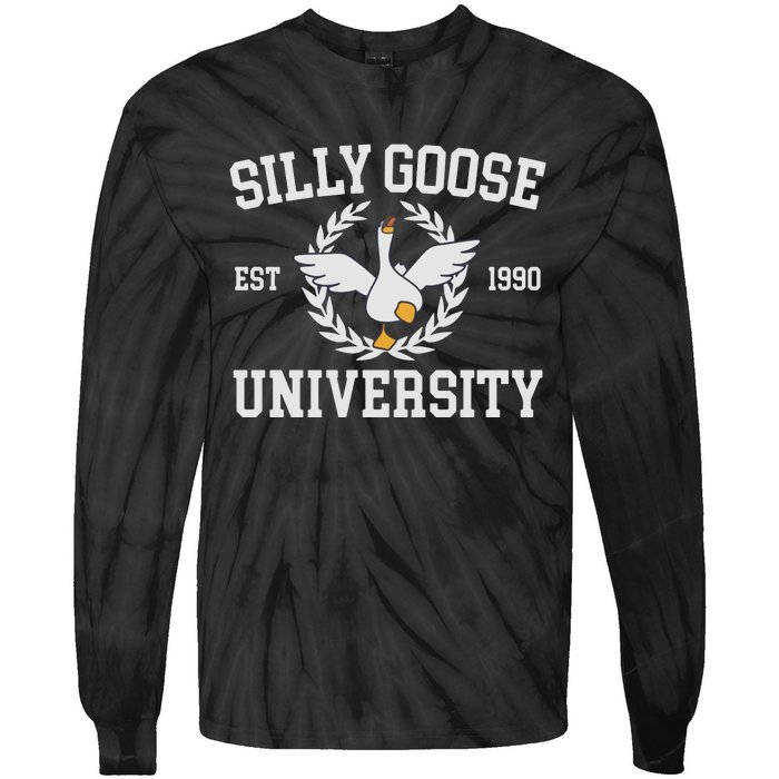 Goose University Funny Tie-Dye Long Sleeve Shirt