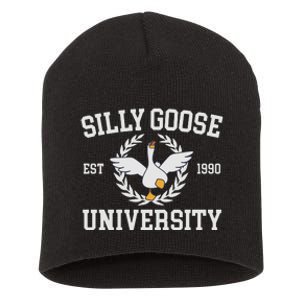 Goose University Funny Short Acrylic Beanie