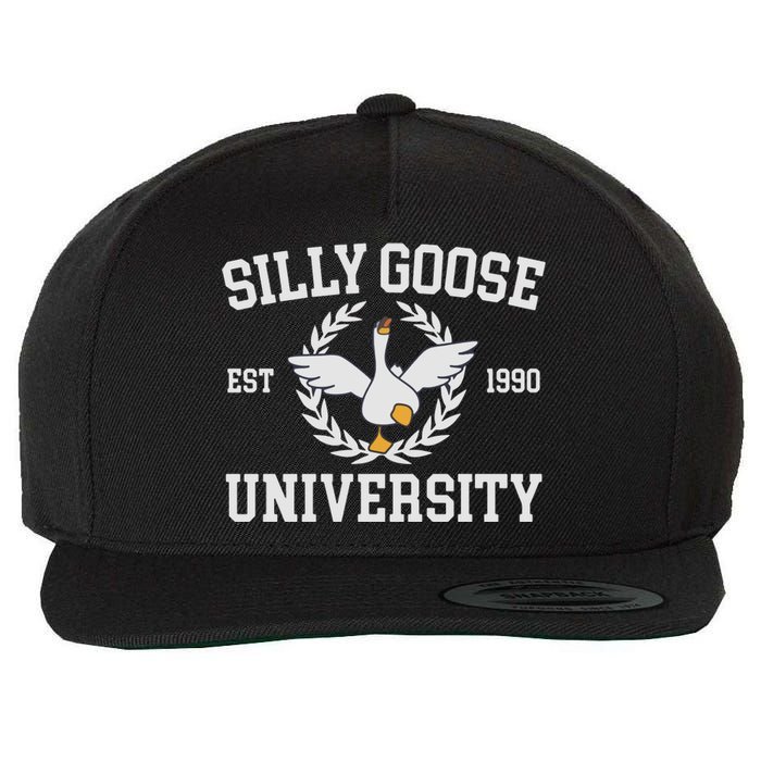 Goose University Funny Wool Snapback Cap