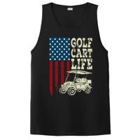 Golf Us Flag Golf Cart Life Gift Funny Golf PosiCharge Competitor Tank