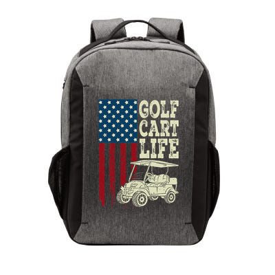 Golf Us Flag Golf Cart Life Gift Funny Golf Vector Backpack