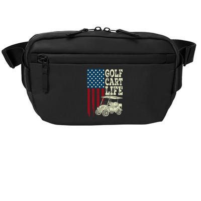 Golf Us Flag Golf Cart Life Gift Funny Golf Crossbody Pack