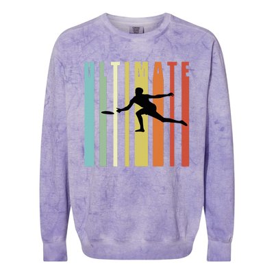 Great Ultimate Frisbee Motif Gift Colorblast Crewneck Sweatshirt