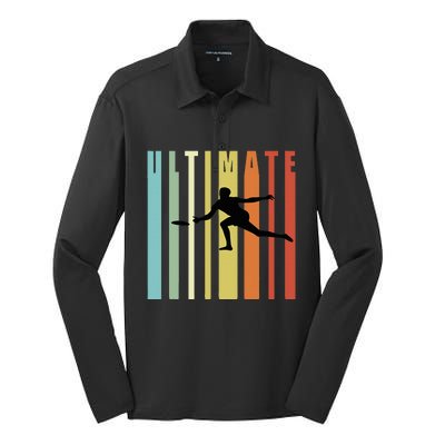 Great Ultimate Frisbee Motif Gift Silk Touch Performance Long Sleeve Polo