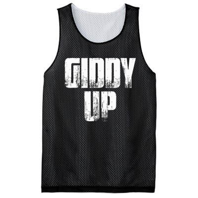 Giddy Up Funny Sarcastic Saying Mesh Reversible Basketball Jersey Tank