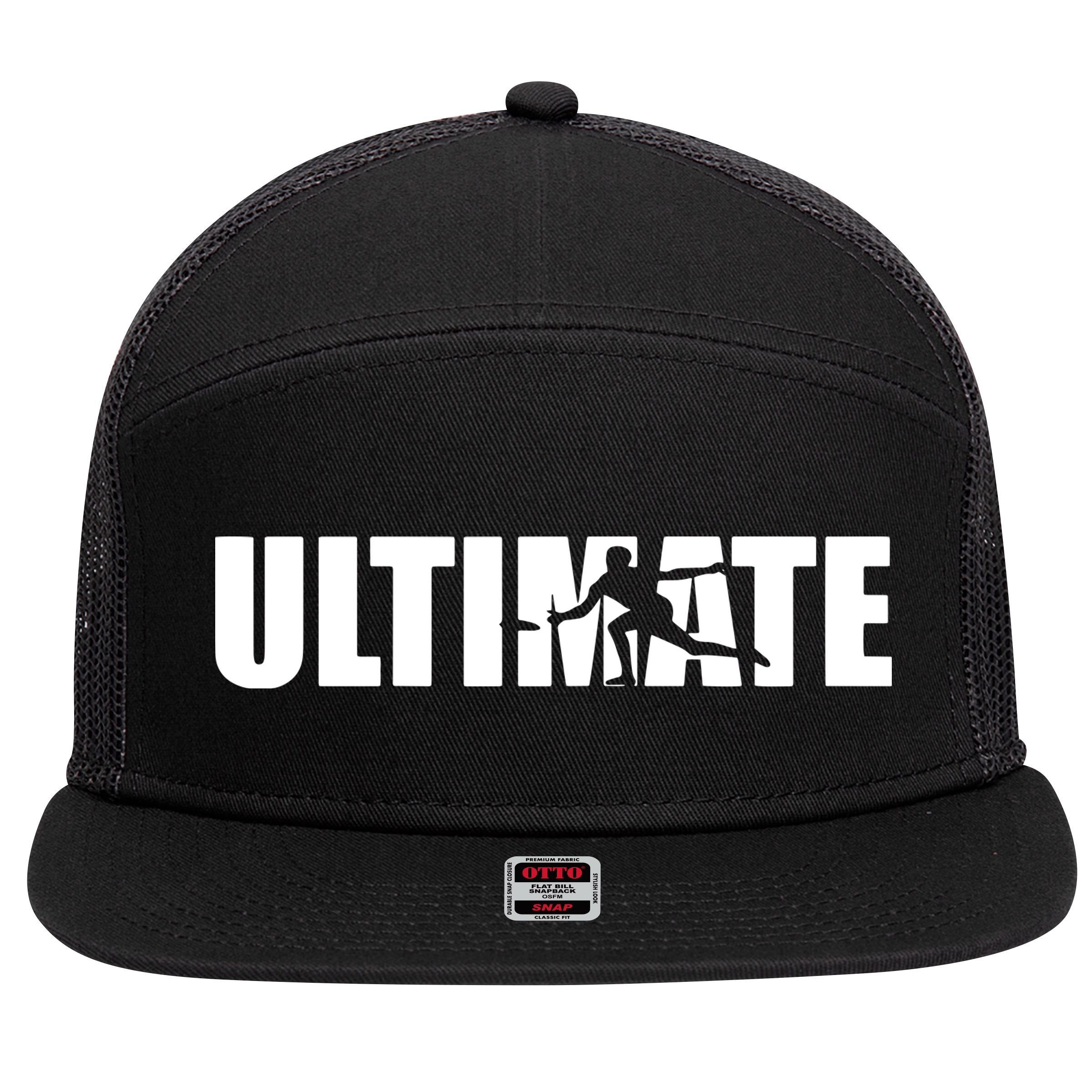 Great Ultimate Frisbee Gift Design 7 Panel Mesh Trucker Snapback Hat