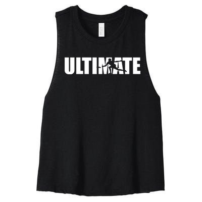 Great Ultimate Frisbee Gift Design Women's Racerback Cropped Tank