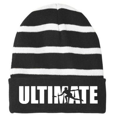 Great Ultimate Frisbee Gift Design Striped Beanie with Solid Band