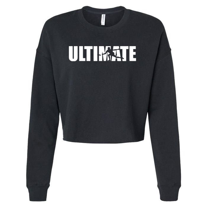 Great Ultimate Frisbee Gift Design Cropped Pullover Crew