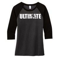 Great Ultimate Frisbee Gift Design Women's Tri-Blend 3/4-Sleeve Raglan Shirt