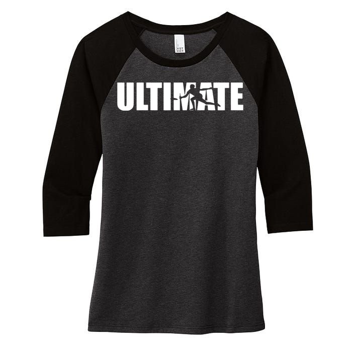 Great Ultimate Frisbee Gift Design Women's Tri-Blend 3/4-Sleeve Raglan Shirt