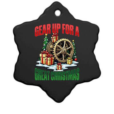 Gear Up For Christmas Steampunk Christmas Holiday Ceramic Star Ornament