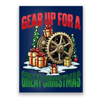 Gear Up For Christmas Steampunk Christmas Holiday Poster