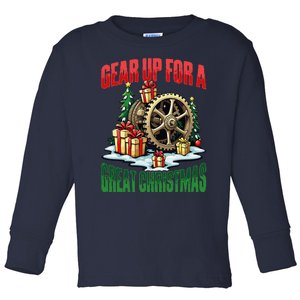 Gear Up For Christmas Steampunk Christmas Holiday Toddler Long Sleeve Shirt