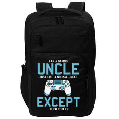 Gamer Uncle Funny Gaming Funny Gift For Uncles Video Gamer Gift Impact Tech Backpack