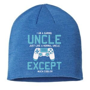 Gamer Uncle Funny Gaming Funny Gift For Uncles Video Gamer Gift Sustainable Beanie