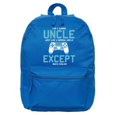 Gamer Uncle Funny Gaming Funny Gift For Uncles Video Gamer Gift 16 in Basic Backpack