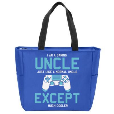 Gamer Uncle Funny Gaming Funny Gift For Uncles Video Gamer Gift Zip Tote Bag