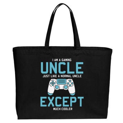 Gamer Uncle Funny Gaming Funny Gift For Uncles Video Gamer Gift Cotton Canvas Jumbo Tote