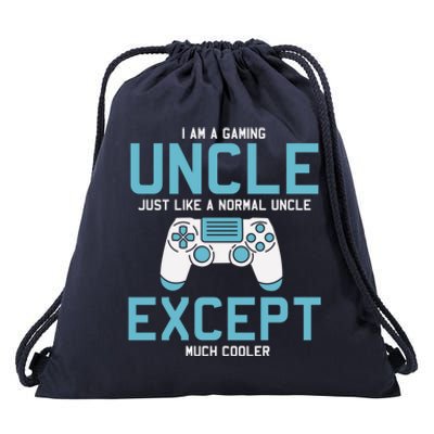 Gamer Uncle Funny Gaming Funny Gift For Uncles Video Gamer Gift Drawstring Bag