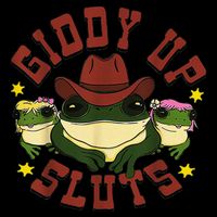 Giddy Up Funny Frogs Funny Western Country Cooling Performance Crew T-Shirt