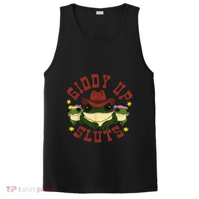 Giddy Up Funny Frogs Funny Western Country PosiCharge Competitor Tank