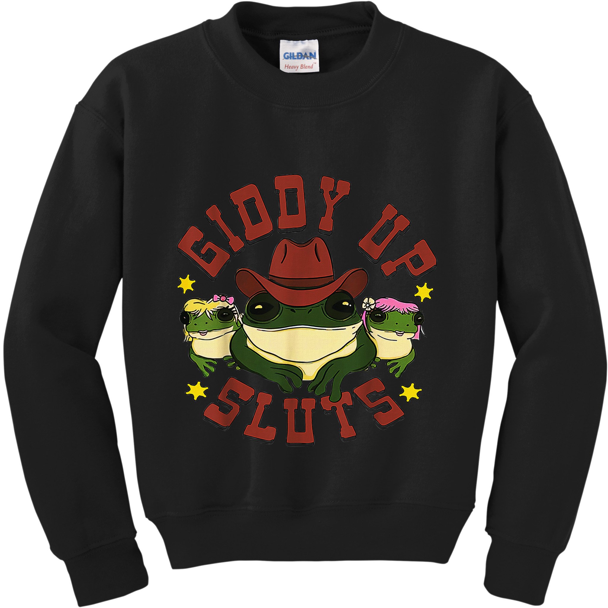 Giddy Up Funny Frogs Funny Western Country Kids Sweatshirt