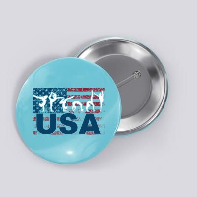 Gymnastics Usa Girl Patriotism Funny Sports Us American Gift Button