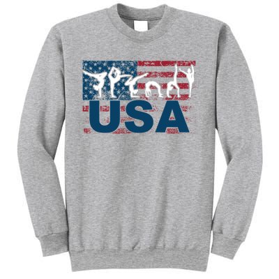 Gymnastics Usa Girl Patriotism Funny Sports Us American Gift Sweatshirt