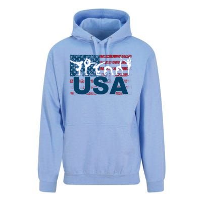 Gymnastics Usa Girl Patriotism Funny Sports Us American Gift Unisex Surf Hoodie