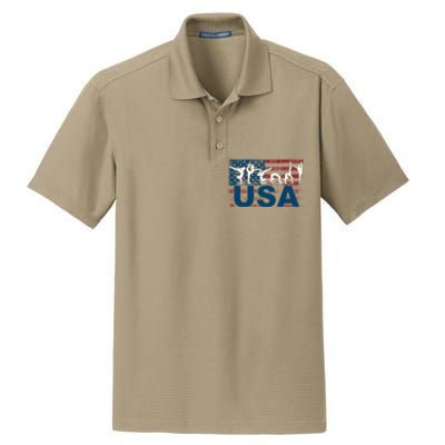 Gymnastics Usa Girl Patriotism Funny Sports Us American Gift Dry Zone Grid Polo