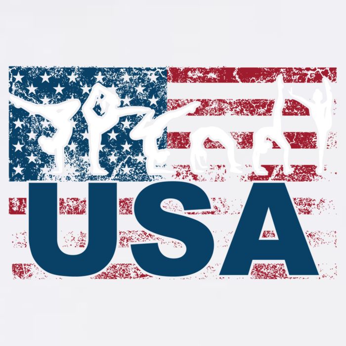 Gymnastics Usa Girl Patriotism Funny Sports Us American Gift Hoodie