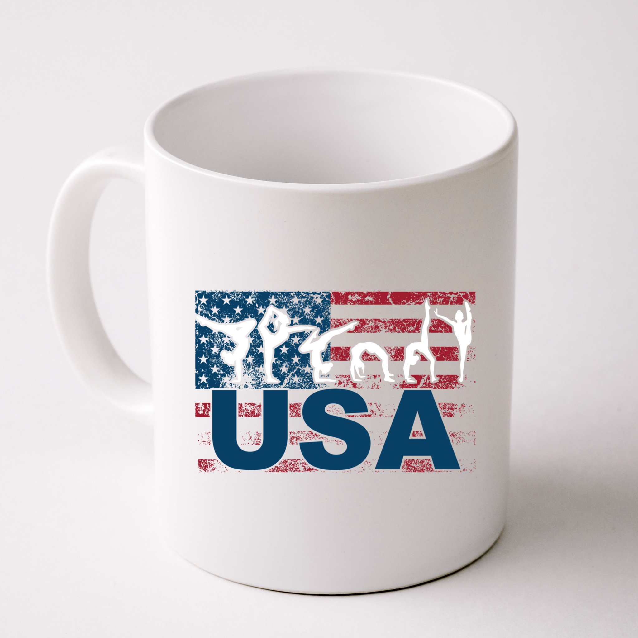 Gymnastics Usa Girl Patriotism Funny Sports Us American Gift Mug