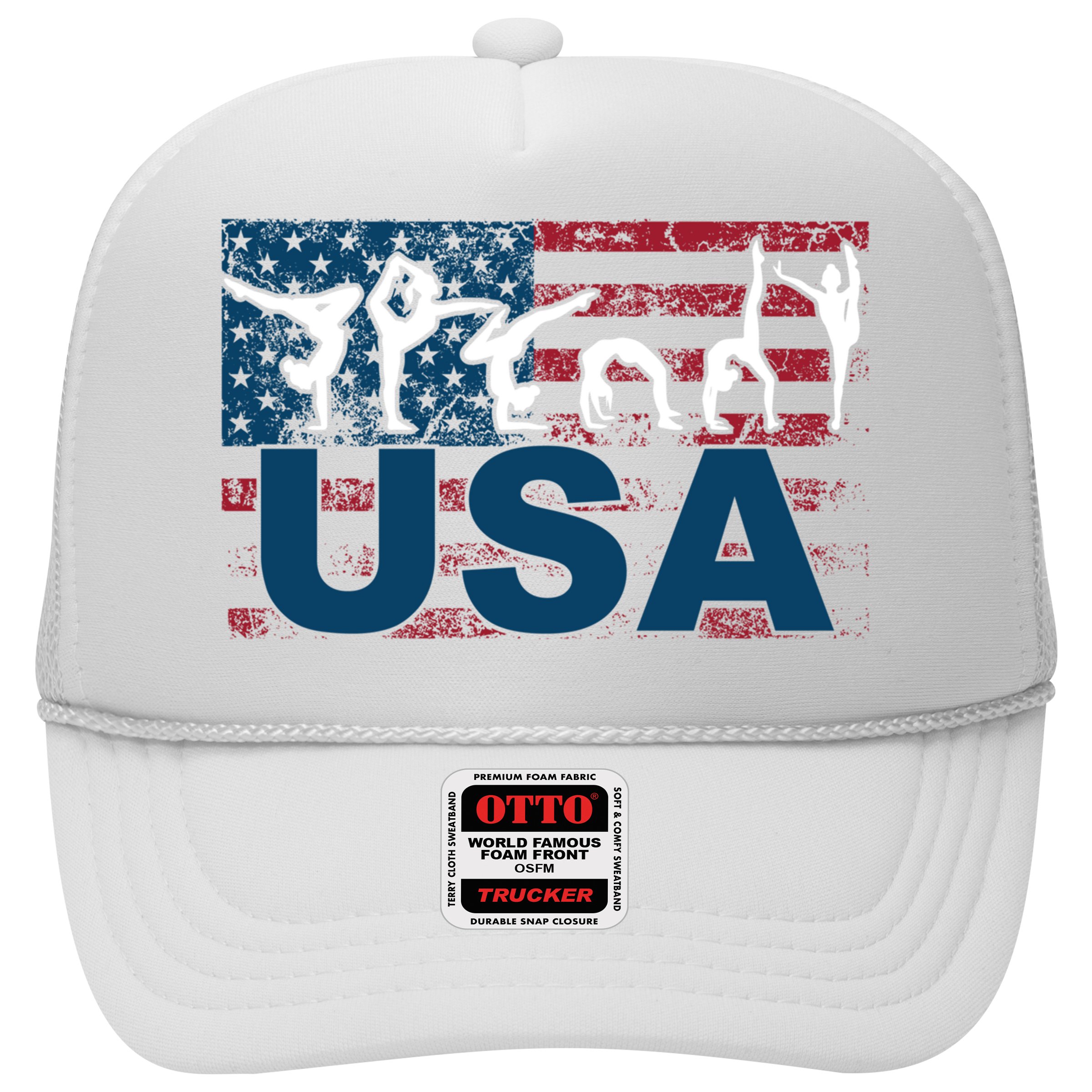 Gymnastics Usa Girl Patriotism Funny Sports Us American Gift Hat