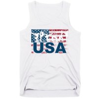 Gymnastics Usa Girl Patriotism Funny Sports Us American Gift Tank Top