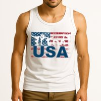 Gymnastics Usa Girl Patriotism Funny Sports Us American Gift Tank Top