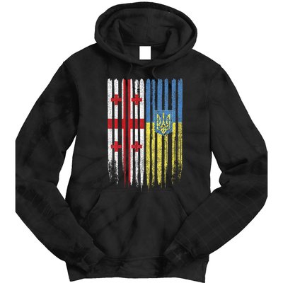 Georgia Ukraine Georgian Ukrainian Flag Tie Dye Hoodie