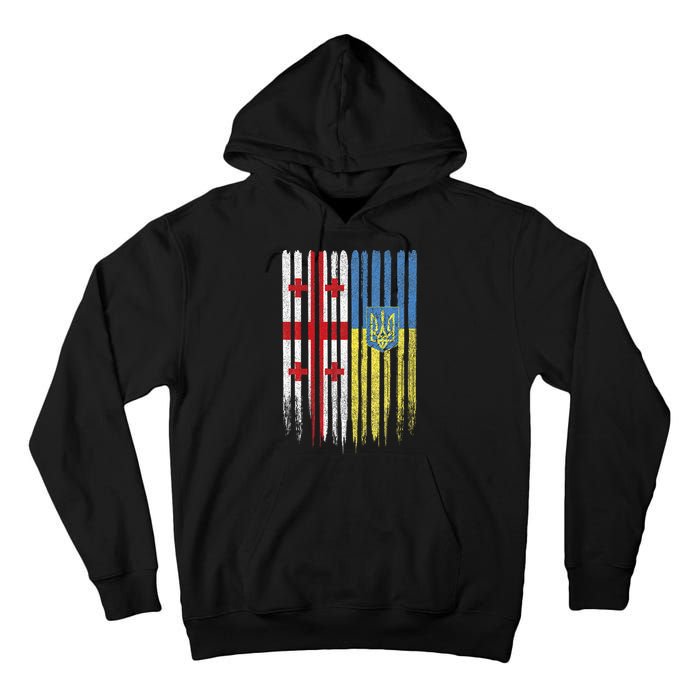 Georgia Ukraine Georgian Ukrainian Flag Tall Hoodie