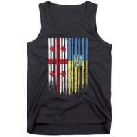 Georgia Ukraine Georgian Ukrainian Flag Tank Top